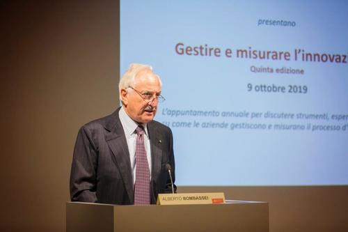 Ingegner Alberto Bombassei, Presidente di Brembo e di Kilometro Rosso - Key note speaker a 'Gestire e misurare l'innovazione 2019' Ingegner Alberto Bombassei, Presidente di Brembo e di Kilometro Rosso - Key note speaker a 'Gestire e misurare l'innovazione 2019'